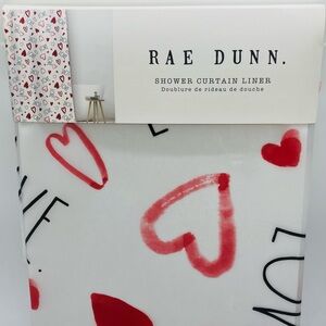 Rae Dunn Red Heart Shower Curtain Liner